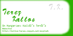 terez kallos business card